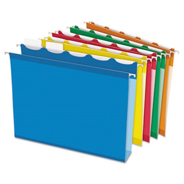 Paperperfect Ready-Tab Hanging File Folders 2 in. Capacity Letter Assorted 20-Box, 20PK PA883761 - main